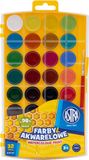 ASTRA Vodové gelové farby (vhodné aj na akvarel) priemer 25mm, 32 farieb, 302023002