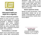 ELIQUID SHOT BOOSTER NICSALT PG50/VG50 20mg 1x10ml