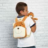 BE MY FRIEND, Detský obojstranný plyšový batoh s odnímateľnou hračkou MACKO, 13032