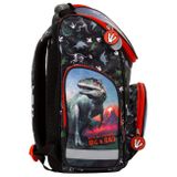 Derform školská taška Dinosaurus čierno-červená