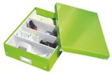 Odkladací box, laminovaný kartón, M veľkosť, LEITZ &quot;Click&amp;Store&quot;, zelená