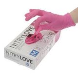 Nitrilové rukavice ružové ONYX - bezpudrové (100 ks/bal)