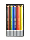 Pastelové ceruzky, sada, okrúhle, kovová krabica, STABILO &quot;CarbOthello&quot;, 12 rôznych farieb
