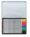 Akvarelové ceruzky, kovová krabica, STAEDTLER &quot;Karat&quot;, 12 rôznych farieb