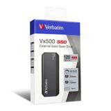 SSD (externá pamäť) 120 GB, USB 3.1, VERBATIM, &quot;Vx500&quot;, sivá