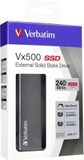 SSD (externá pamäť) 240 GB, USB 3.1, VERBATIM, &quot;Vx500&quot;, sivá