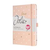 Zápisník, exkluzívny, 135x203 mm, linajkový, 87 listov, tvrdá obálka, SIGEL &quot;Jolie&quot;, Rose Love