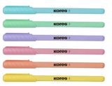 Guľôčkové pero, 0,7 mm, s vrchnákom, trojhranné, KORES &quot;K0R-M&quot;, mix farieb
