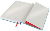 Záznamová kniha, A5, linajková, 80 listov, tvrdá obálka, LEITZ &quot;Cosy Soft Touch&quot;, matná modrá