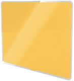 Magnetická sklenená tabuľa, 80x60 cm, LEITZ &quot;Cosy&quot;, matná žltá