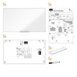 Biela tabuľa, NanoClean™, široká, magnetická, 32&quot;/71x40 cm, hliníkový rám, NOBO &quot;Impression Pro&quot;
