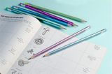 Grafitová ceruzka s gumou, HB, trojhranná, KORES &quot;GRAFIT Style&quot;, rôzne kovové farby