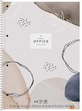 Špirálový zošit, štvorčekový, A4+, 80 listov, SHKOLYARYK &quot;Office collection&quot;, mix