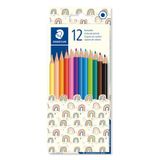Farebné ceruzky, sada, šesťhranné, balenie rôznych vzorov, STAEDTLER &quot;Pattern Mix&quot;, 12 rôznych farieb