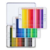 Farebné ceruzky, sada, šesťhranné, kovová krabica, STAEDTLER &quot;Design Journey&quot;, 72 rôznych farieb