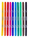 Fixky, sada, 1-3 mm, vyprateľné, KORES &quot;Korellos 2in1&quot;, 10 rôznych farieb