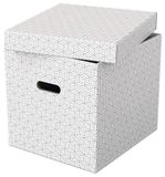 Úložný kubický box, ESSELTE &quot;Home&quot;, biela