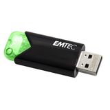 USB kľúč, 64GB, USB 3.2, EMTEC &quot;B110 Click Easy&quot;, čierna-zelená