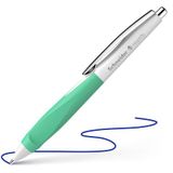 Guľôčkové pero, 0,5 mm, stláčací mechanizmus, farba tela pera: biela-mätová, SCHNEIDER &quot;Haptify&quot;, modrá
