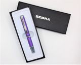 Guličkové pero, 0,24 mm, teleskopická, kovovo fialové, ZEBRA &quot;SL-F1&quot;, modré