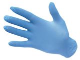Ochranné rukavice, jednorazové, nitril, veľkosť: L, nepudrované, modré