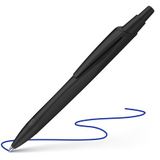 Gulôčkové pero, 0,5 mm, stláčací mechanizmus, čierna farba tela, SCHNEIDER „Reco”, modré