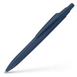 Gulôčkové pero, 0,5 mm, stláčací mechanizmus, tmavomodrá farba tela, SCHNEIDER „Reco”, modré