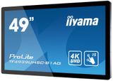 49&quot; iiyama TF4939UHSC-B1AG: IPS, 4K, capacitive, 15P, 500cd/m2, VGA, HDMI, DP, 24/7, IP54, černý