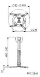Držák telesk. na větší projektor Vogel&#039;s PPC 2540, 40-55 cm, stříbrný
