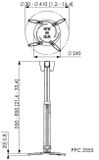 Držák teleskopický na větší projektory Vogel&#039;s PPC 2555, 55-85 cm, stříbrný