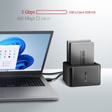 AXAGON ADSA-D25, USB 3.2 Gen 1 - 2x SATA 6G 2.5&quot; SSD/HDD CLONE MINI dokovací stanice