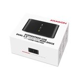 AXAGON ADSA-D25, USB 3.2 Gen 1 - 2x SATA 6G 2.5&quot; SSD/HDD CLONE MINI dokovací stanice