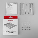 AXAGON RHD-125S, kovový rámeček pro 1x 2.5&quot; HDD/SSD do 3.5&quot; pozice, šedý