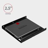 AXAGON RHD-125B, kovový rámeček pro 1x 2.5&quot; HDD/SSD do 3.5&quot; pozice, černý
