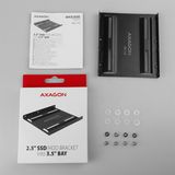 AXAGON RHD-125B, kovový rámeček pro 1x 2.5&quot; HDD/SSD do 3.5&quot; pozice, černý