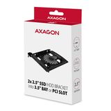 AXAGON RHD-P25, hliníkový rámeček pro 2x 2.5&quot; HDD/SSD do 3.5&quot; pozice nebo PCI záslepky