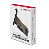 AXAGON PCEM2-D, PCIe x4 - M.2 NVMe M-key + SATA B-key slot adaptér, vč. LP