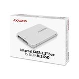 AXAGON RSS-M2SD, SATA - M.2 SATA SSD, interní 2.5&quot; ALU box, stříbrný