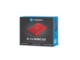 Externí box pro HDD 2,5&quot; USB 3.0 Natec Rhino Go, červený, hliníkové tělo
