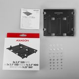 AXAGON RHD-435, kovový rámeček pro 4x 2.5&quot; nebo 2x 2.5&quot; HDD/SSD  a 1x 3.5&quot; HDD do 5.25&quot; pozice