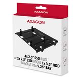 AXAGON RHD-435, kovový rámeček pro 4x 2.5&quot; nebo 2x 2.5&quot; HDD/SSD  a 1x 3.5&quot; HDD do 5.25&quot; pozice