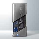 AXAGON EEM2-SG2, USB-C 3.2 Gen 2 - M.2 NVMe &amp; SATA SSD kovový RAW box, bezšroubkový