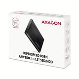 AXAGON EE25-A6C, USB-C 3.2 Gen 1 - SATA 6G 2.5&quot; kovový RAW box, bezšroubkový