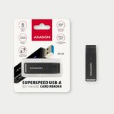 AXAGON CRE-S2N, USB-A 3.2 Gen 1 - SUPERSPEED čtečka karet, 2-slot &amp; lun SD/microSD, podpora UHS-I