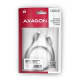 AXAGON BUCM3-CM10AB, SPEED kabel USB-C &lt;-&gt; USB-C, 1m, USB 3.2 Gen 1, PD 60W 3A, ALU, oplet, černý