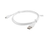 LANBERG Kabel USB 2.0 AM/Micro, 1m, bílý
