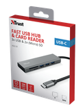 TRUST HALYX FAST USB-C HUB &amp; CARD READER