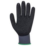 Ochranné rukavice, nylonové, nitrilová pena, XL, &quot;DermiFlex Ultra Plus&quot;, sivo-čierna