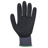 Ochranné rukavice, nylonové, nitrilová pena, L, &quot;DermiFlex Ultra Plus&quot;, sivo-čierna