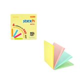 Samolepiaci poznámkový blok, 76x76 mm, 100 listov, STICK N &quot;Magic Pad&quot;, pastelové farby